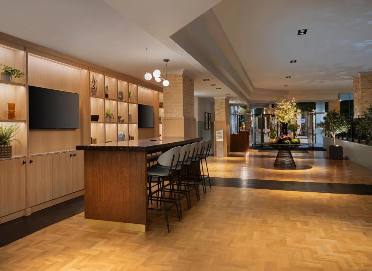 Lobby bar seating area at Leonardo Royal Hotel Birmingham